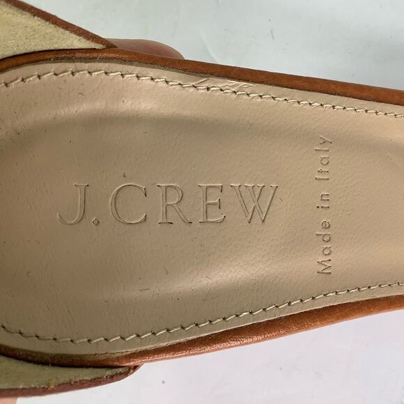 J.Crew Amalia High Heel Strap Light Brown Leather Sandal Sz 8 - Picture 12 of 12